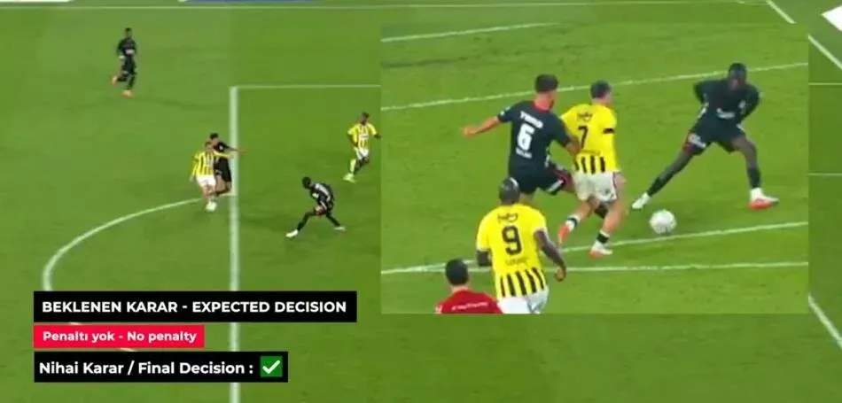 Beşiktaş - Fenerbahçe, Kerem penaltı pozisyonu