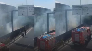 Tüpraş Stadyumu etrafında yangın paniği yaşandı